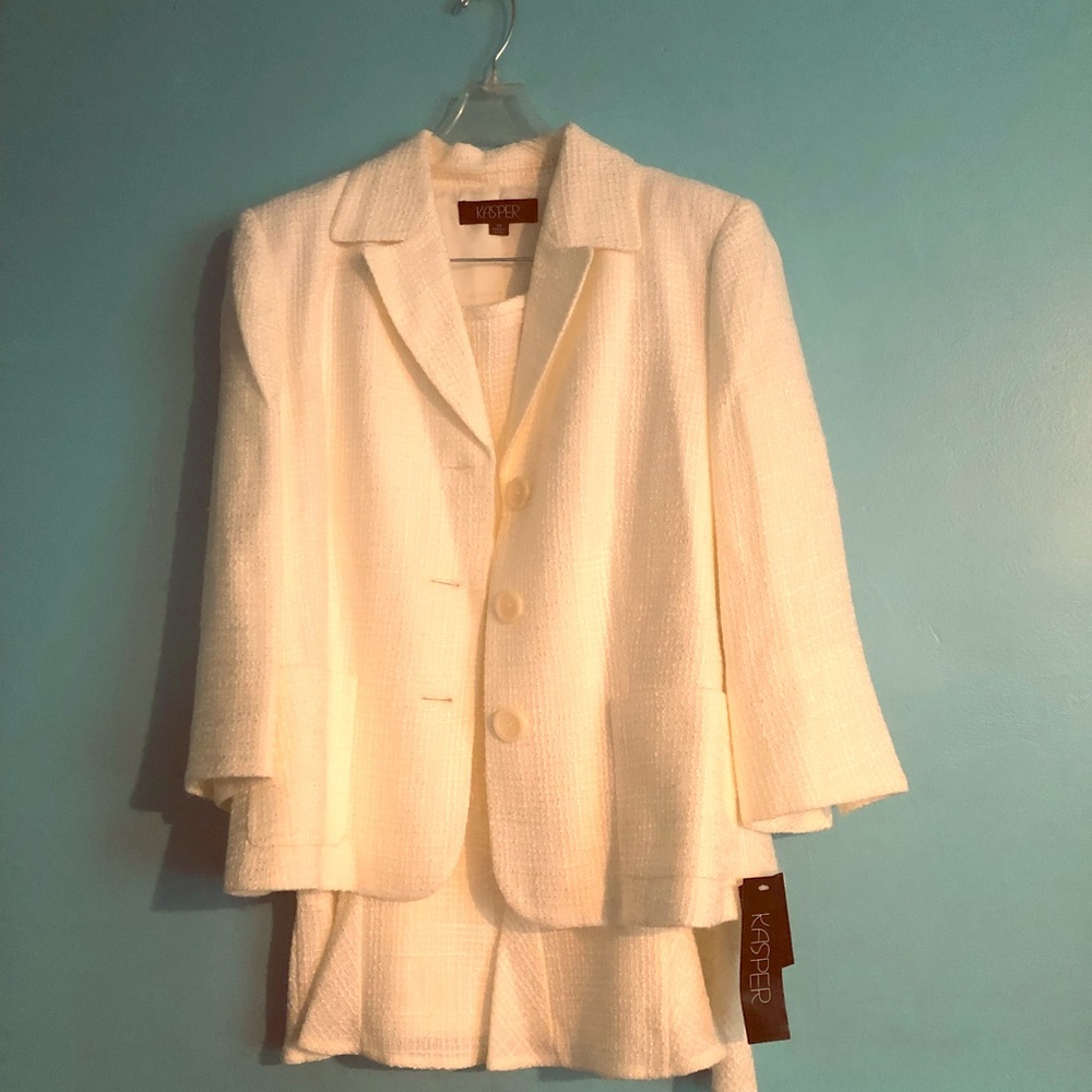 Off White Skirt Suit